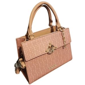 Bebe Kira NWT‎ Medium Logo Satchel In Dusty Rose